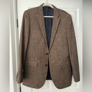J. Crew Ludlow Blazer 40L brown tweed British wool